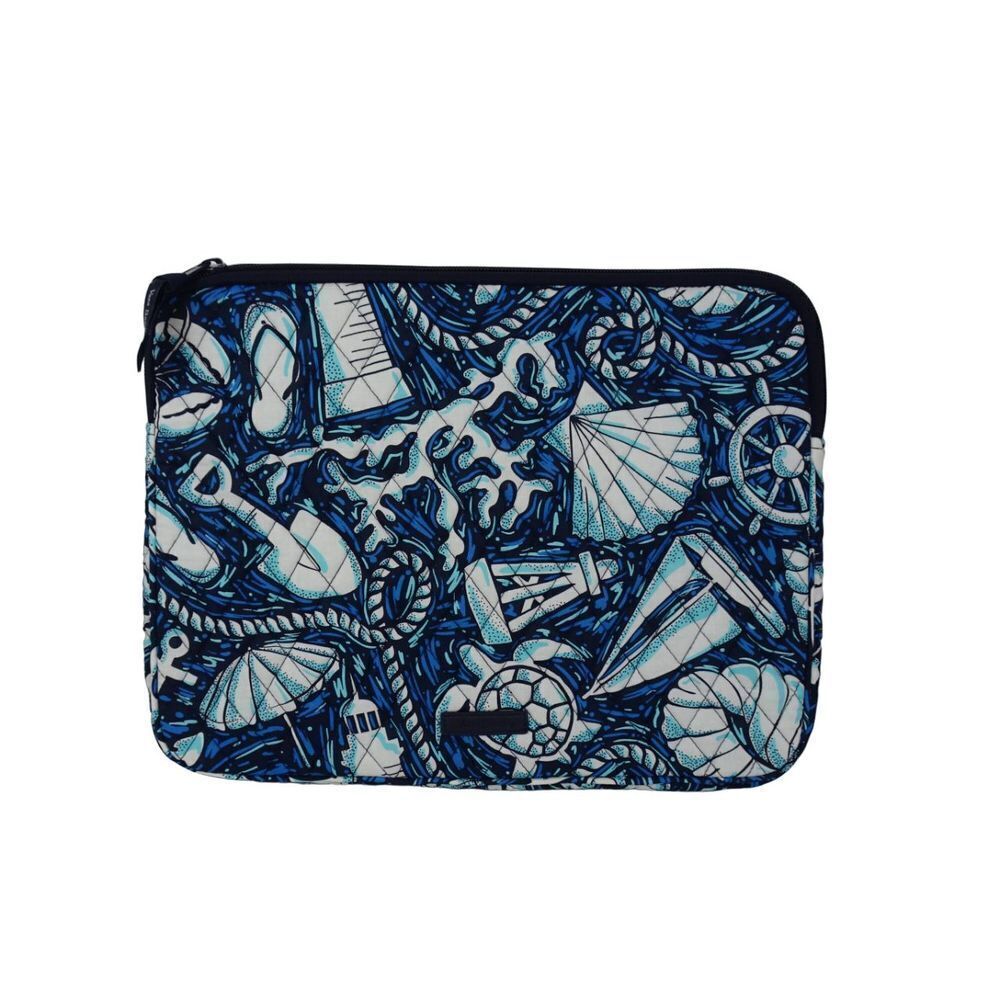 VERA BRADLEY Laptop Sleeve Case Factory Style SHORE ENOUGH Beach Coastal NWT $59